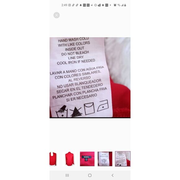 XOXO RED BLOUSE W/STUDDED CUFFS  SZ.XS EUC - Picture 6 of 6